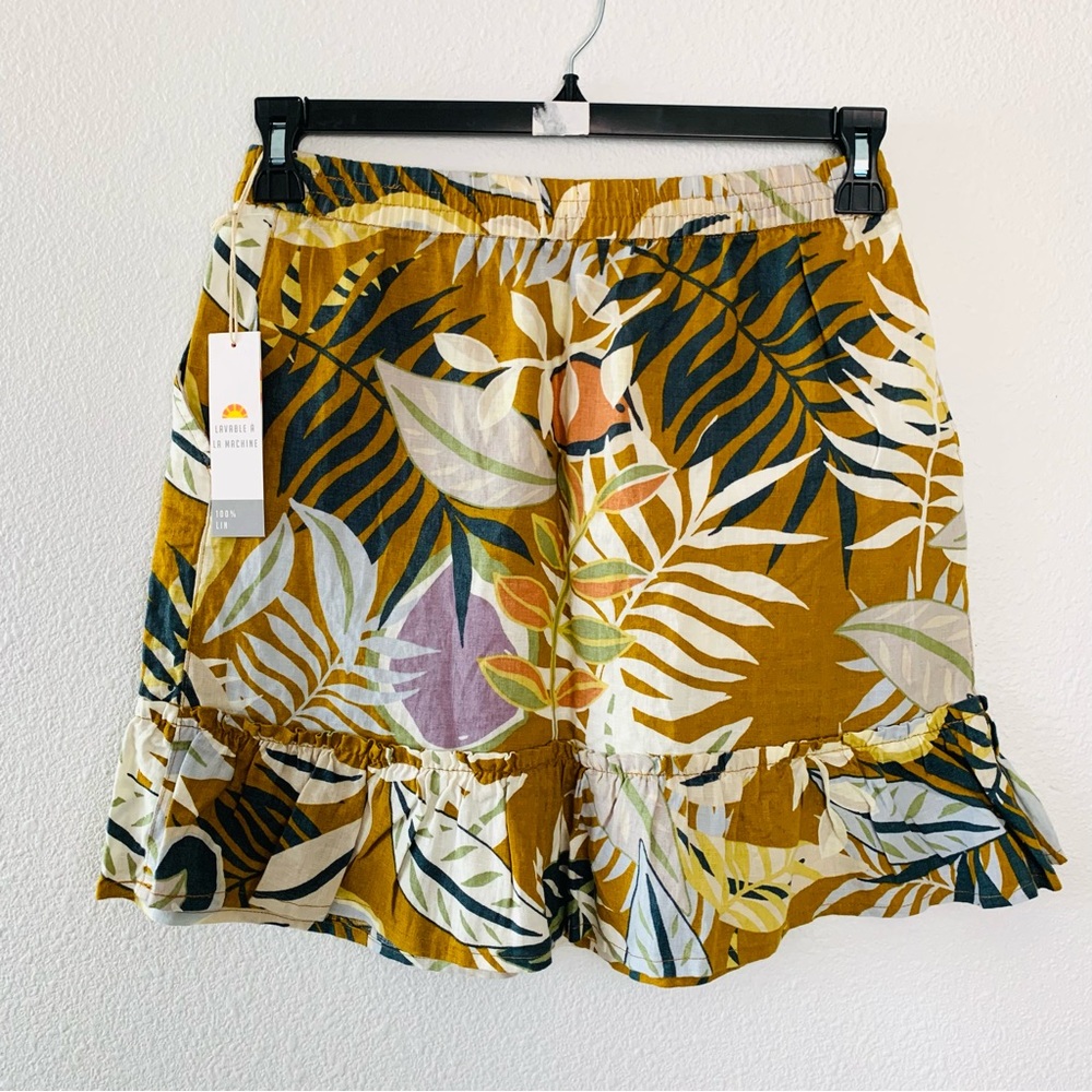 C & C California Tropical Linen Skirt NWT